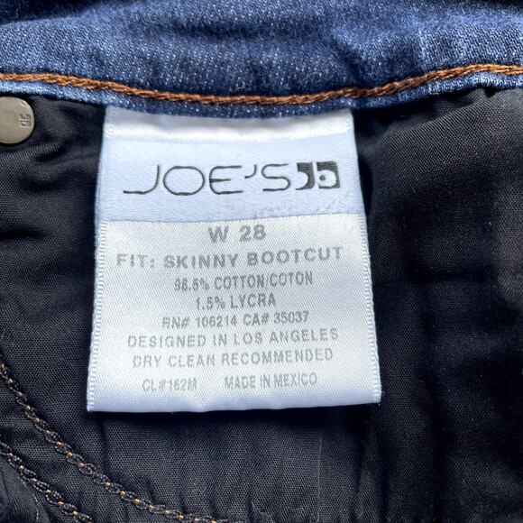 Women's Joe's Skinny Bootcut Jordan Wash Denim Mid-Rise Cotton Blend Jeans sz 28 - Picture 7 of 12